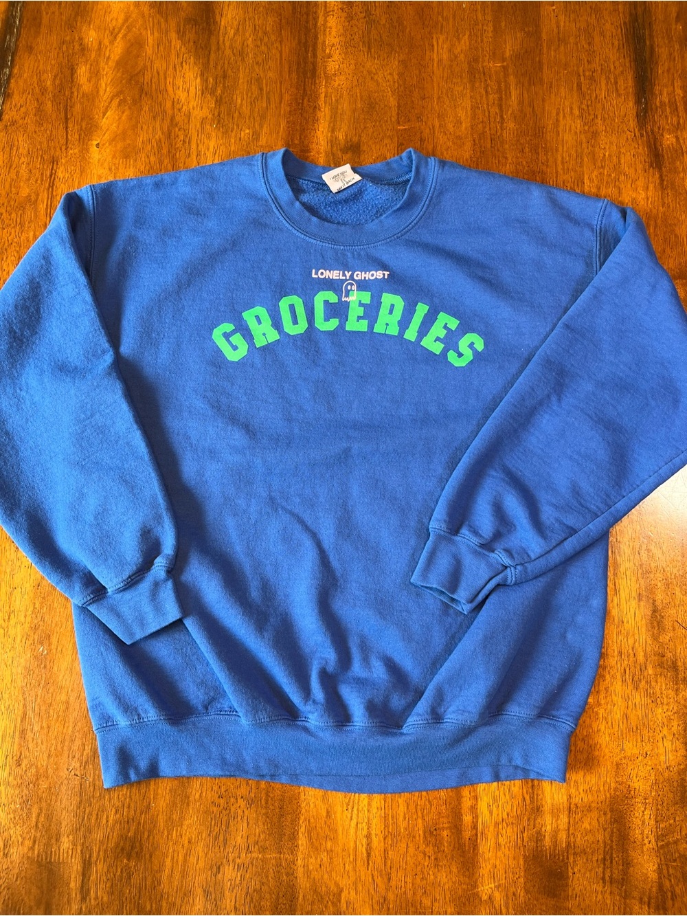 Lonely Ghost Groceries Graphic Crewneck Sweatshirt Large - Picture 4 of 6